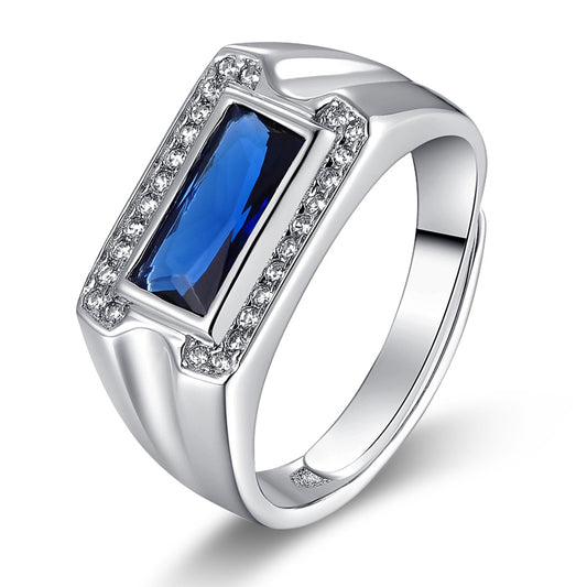 Luxurimo Blue Kyanite Men's Ring (Adjustable)