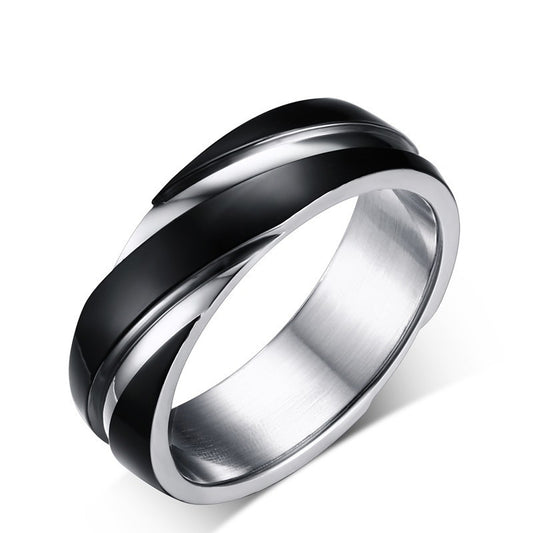 Luxurimo Black Titanium Steel Ring